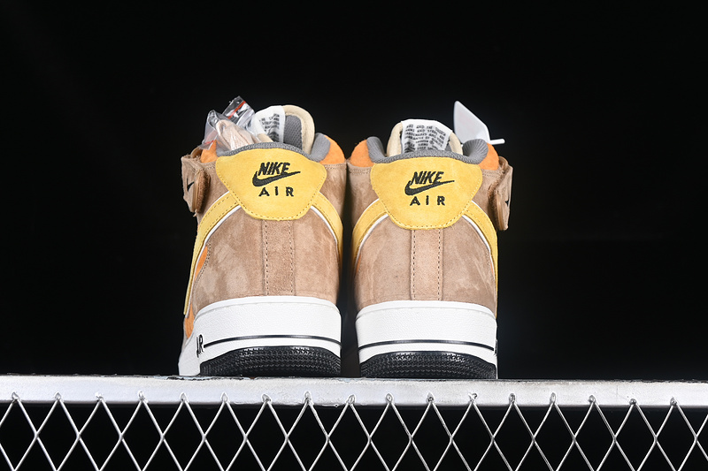 Nike Air Force 1 '07 Mid White/Yellow/Brown 13