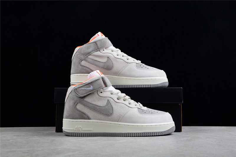 Ow X Air Force 1 Mid 07 Gray/Orange/White 17