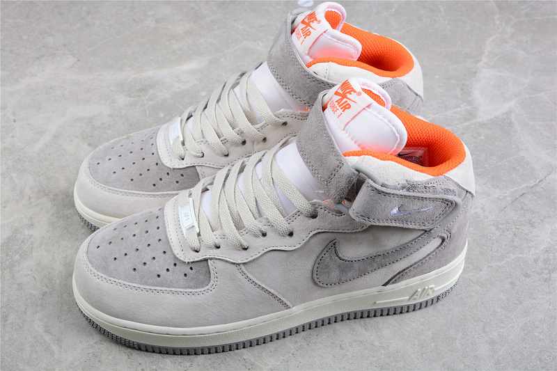 Ow X Air Force 1 Mid 07 Gray/Orange/White 19