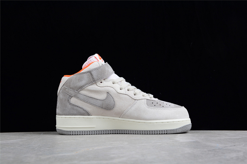 Ow X Air Force 1 Mid 07 Gray/Orange/White 23