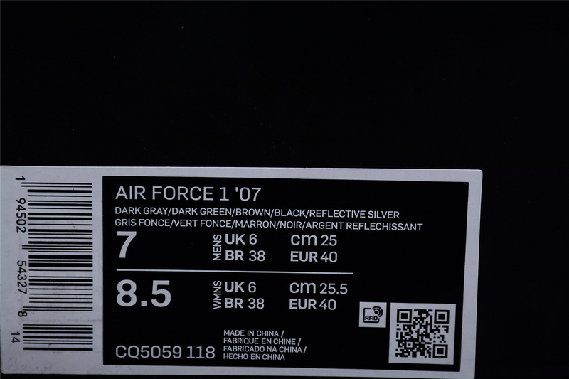 Air Force 1 Low Dark Grey/Dark Green-Black 3