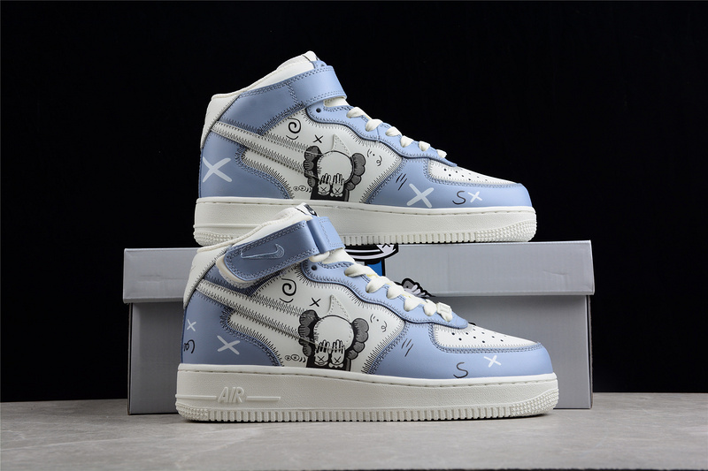 Air Force 1 Mid Blue/Blue/White 3