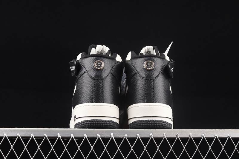 Stussy X Air Force 1 Mid White/Black/Black 5