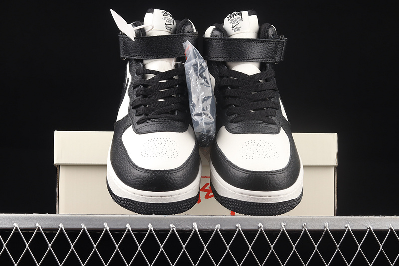 Stussy X Air Force 1 Mid White/Black/Black 21