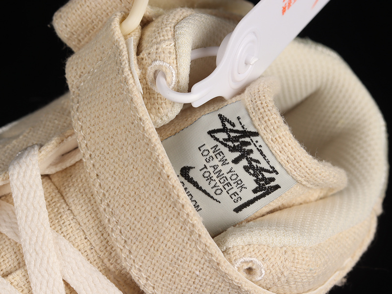 Stussy X Air Force 1 Mid White Cool Beige/Beige/White 9