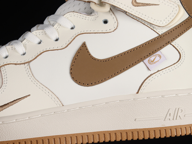 Air Force 1 Mid 07 White/White/Mocha Brown 17