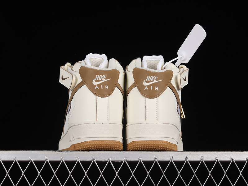 Air Force 1 Mid 07 White/White/Mocha Brown 19