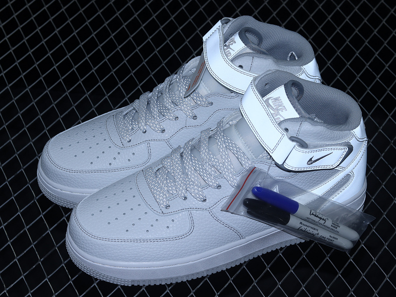 Air Force 1 Mid 07 White/White/Silver 13