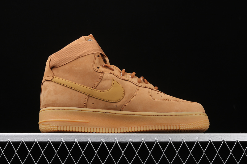 Air Force 1 High Flax/Wheat-Gum Light Brown-Black 9