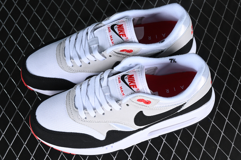 Air Max 1 White/Black/Red/Grey 13