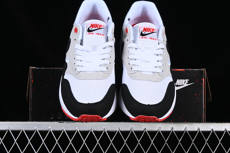 Air Max 1 White/Black/Red/Grey 27