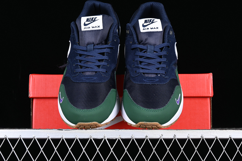 Air Max 1 Letterman Pack Obsidian/White/Midnight Navy/Gorge Green 19