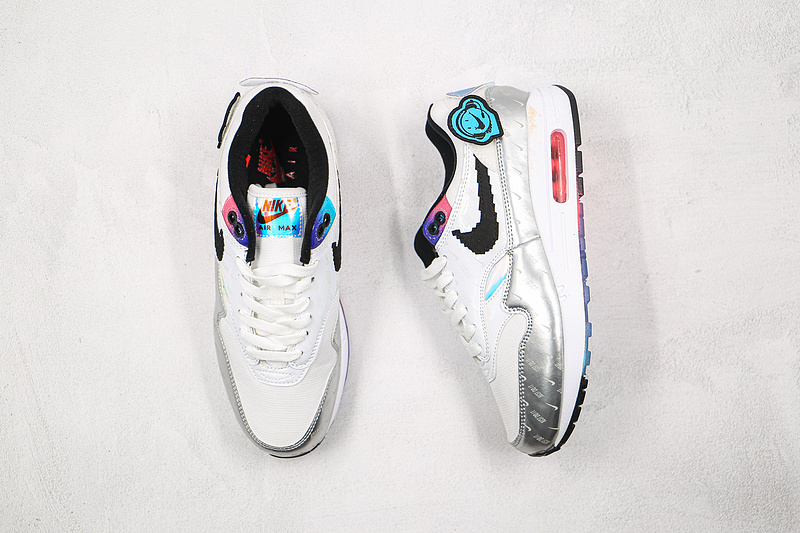 Air Max 1 White/Black/Multi-Color 3