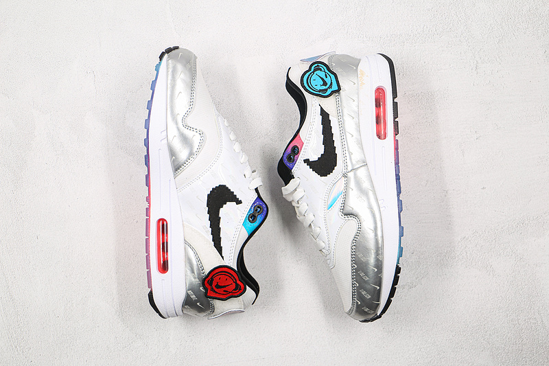 Air Max 1 White/Black/Multi-Color 5