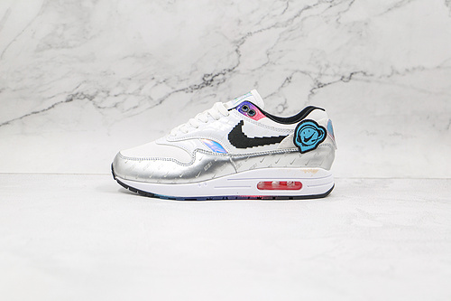 Air Max 1 White/Black/Multi-Color 7