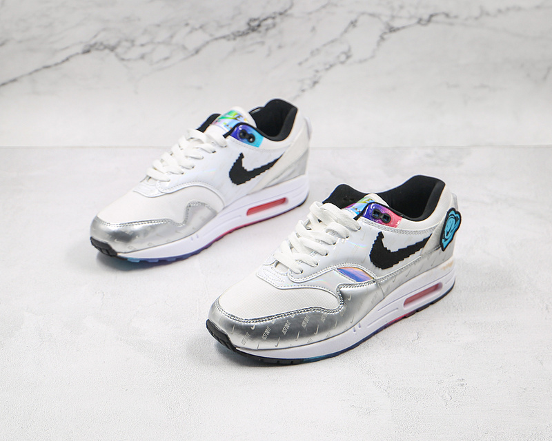 Air Max 1 White/Black/Multi-Color 9