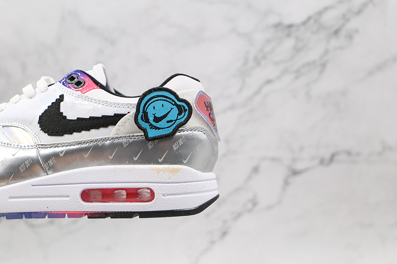 Air Max 1 White/Black/Multi-Color 11