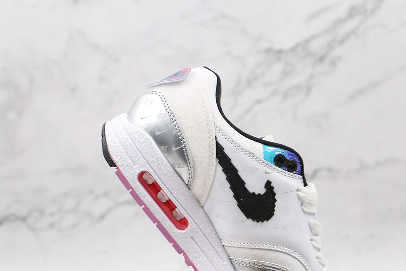 Air Max 1 White/Black/Multi-Color 17