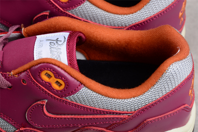 Patta X Air Max 1 Metallic Silver/Rush Maroon 7