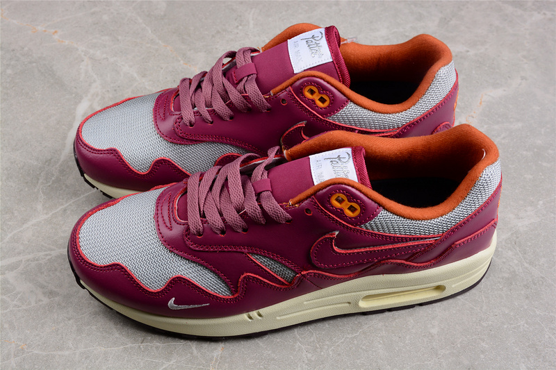 Patta X Air Max 1 Metallic Silver/Rush Maroon 23