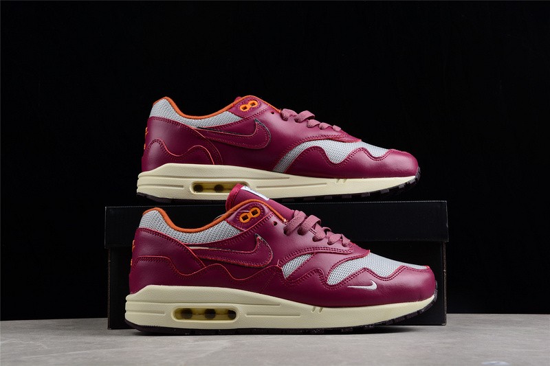 Patta X Air Max 1 Metallic Silver/Rush Maroon 31