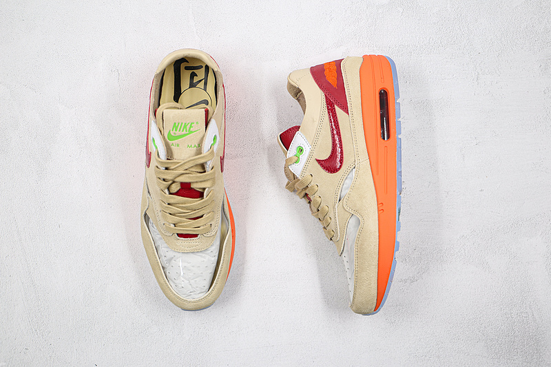 Clot X Air Max 1 Kiss Of Death 2021 Net/Deep Red/Orange Blaze 3