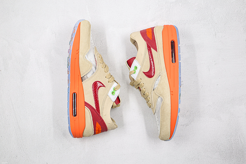 Clot X Air Max 1 Kiss Of Death 2021 Net/Deep Red/Orange Blaze 7