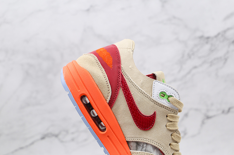 Clot X Air Max 1 Kiss Of Death 2021 Net/Deep Red/Orange Blaze 13