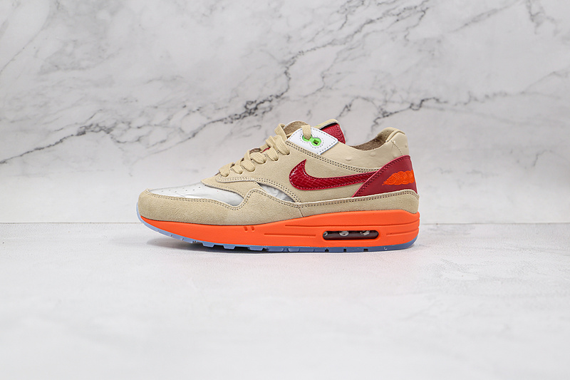 Clot X Air Max 1 Kiss Of Death 2021 Net/Deep Red/Orange Blaze 19