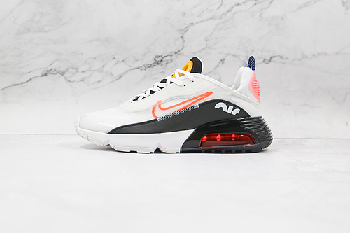 Air Max 2090 White/Black/Orange-Pink 7