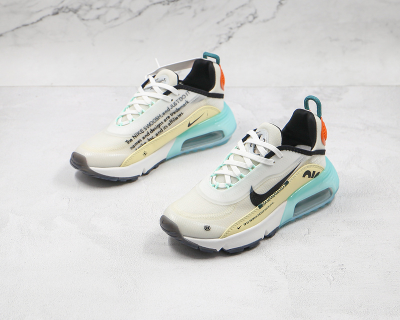 Air Max 2090 White/Black/Starfish Orange-Blue 3