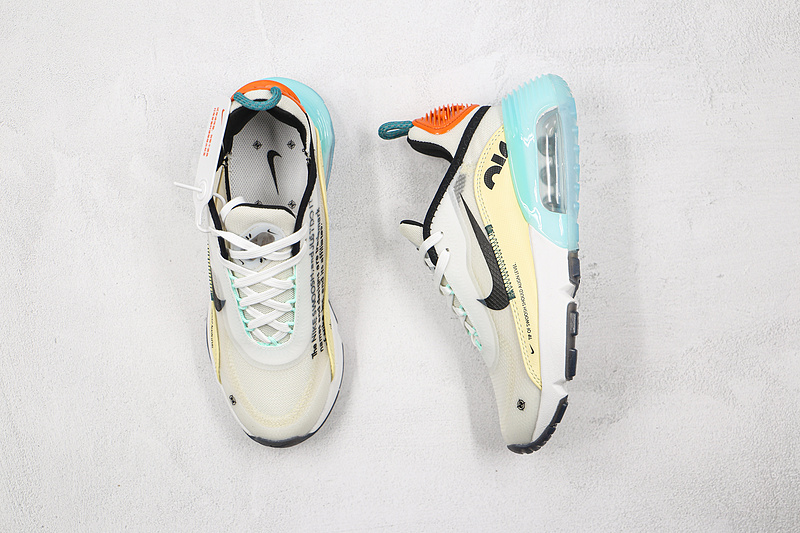 Air Max 2090 White/Black/Starfish Orange-Blue 11