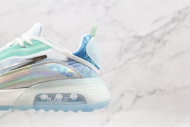 Air Max 2090 White/Glacial Blue/Metallic Silver 9