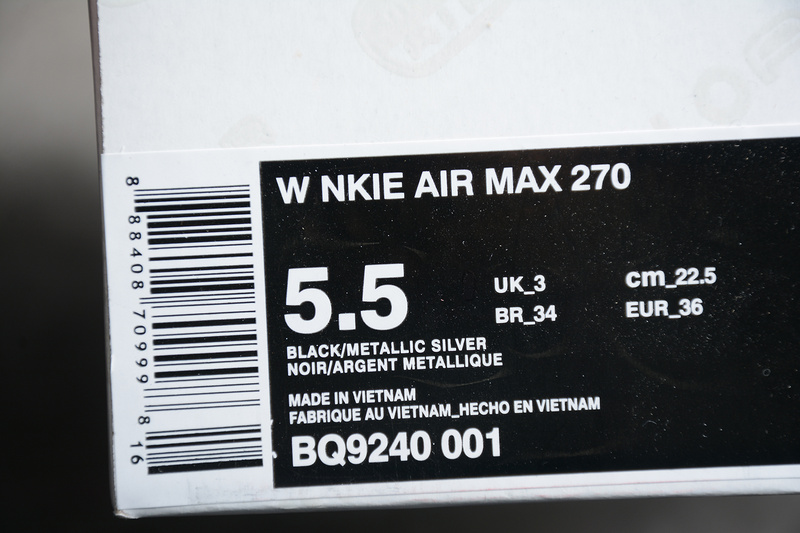 Air Max 270 Y2k Black/Metallic Silver-Dark Grey-Pure Platinum 27