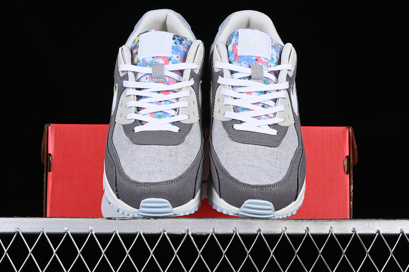 Air Max 90 White/Grey/Blue/Yellow 3