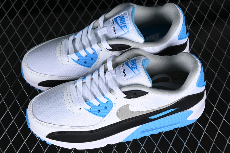 Air Max 90 White/Black/Blue/Grey 19