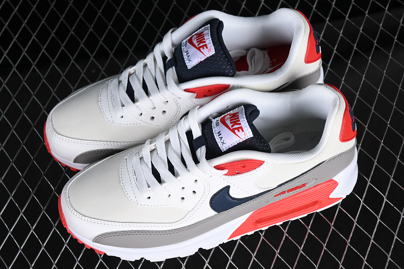 Air Max 90 White/Red/Black/Grey 3