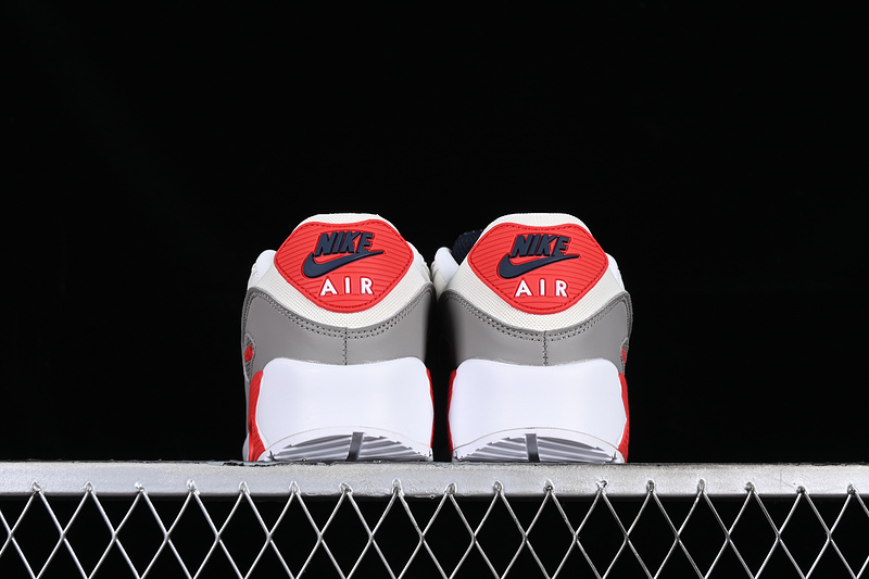 Air Max 90 White/Red/Black/Grey 9