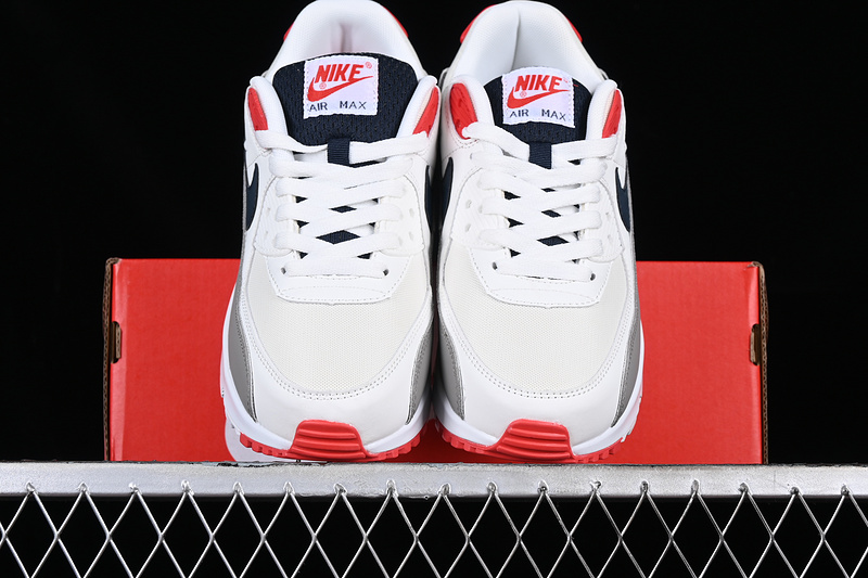 Air Max 90 White/Red/Black/Grey 11