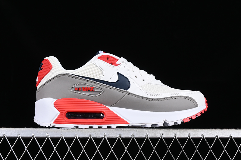 Air Max 90 White/Red/Black/Grey 13