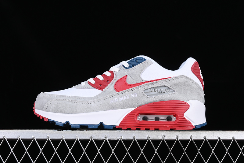 Air Max 90 White/Red/Grey 9