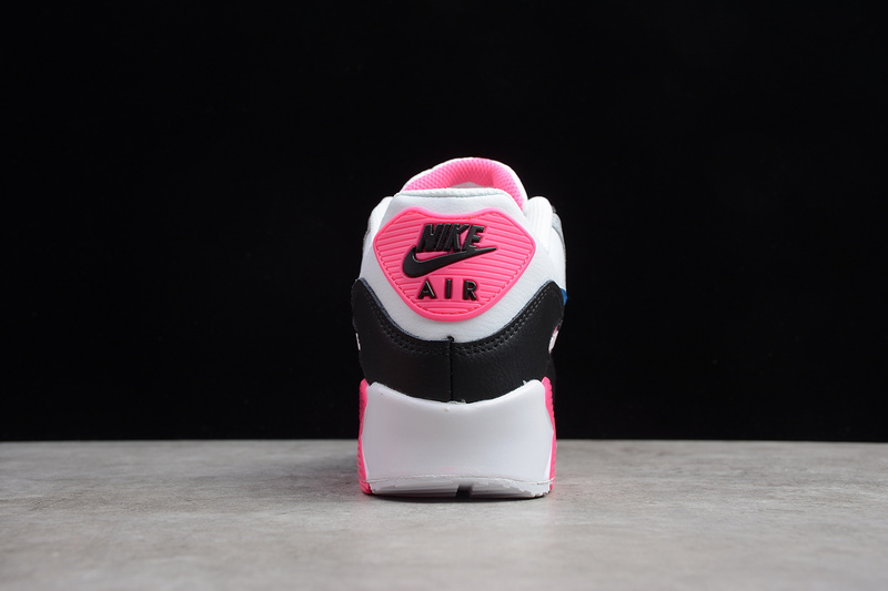 Air Max 90 Leather White/Pink/Blue/Black 5