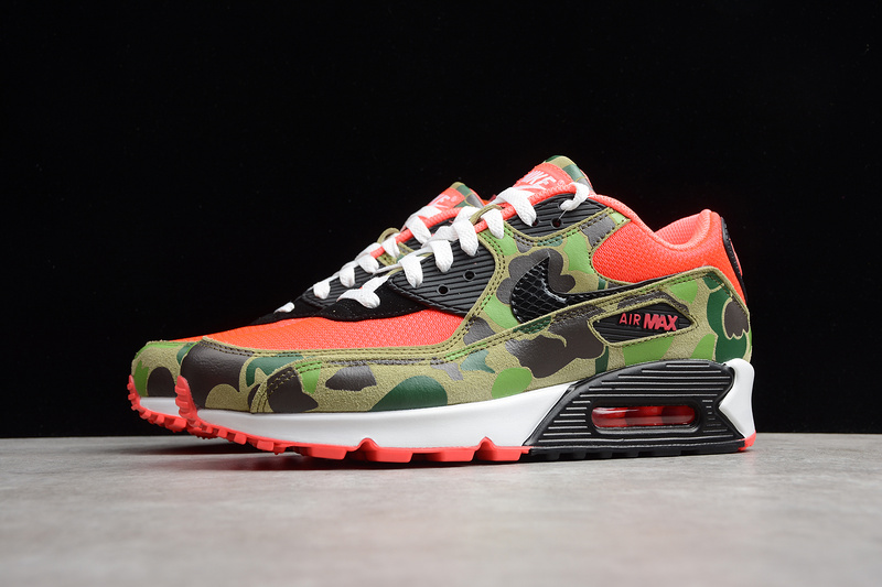 Air Max 90 Reverse Duck Camo Infrared/Black-Dark Sage-Baroque Brown 5