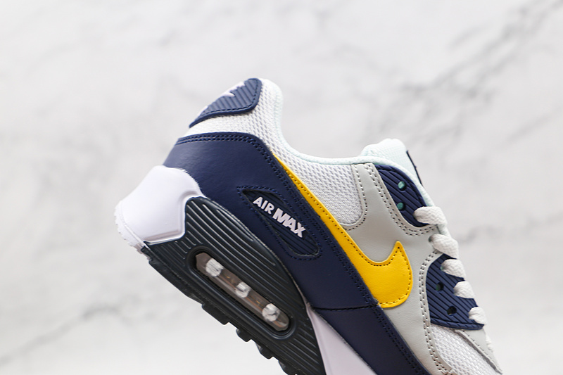 Air Max 90 Essential Michigan White/Blue Recall/Pure Platinum/Tour Yellow 7