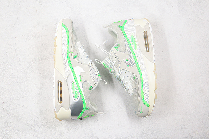 Air Max 90 Sail Neon Green Light Bone/White-Platinum Tint 5