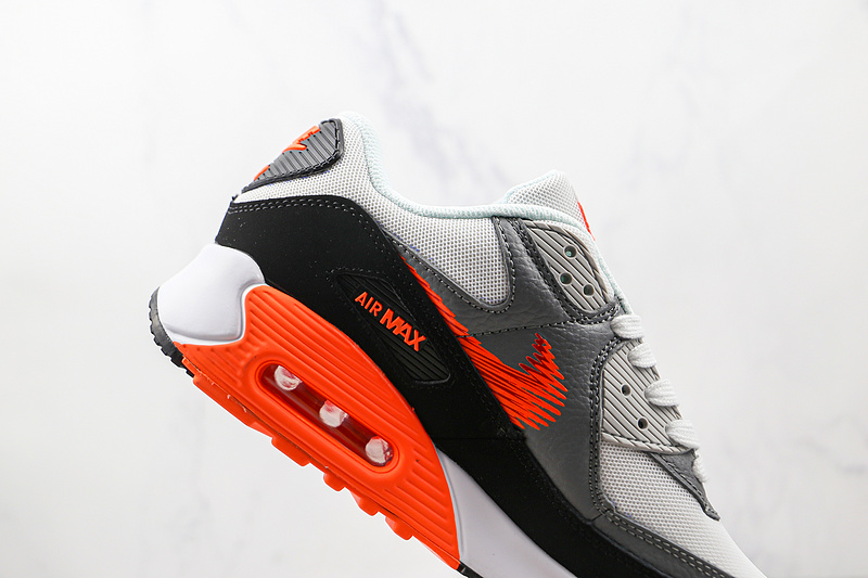 Air Max 90 White/Light Grey/Orange 13