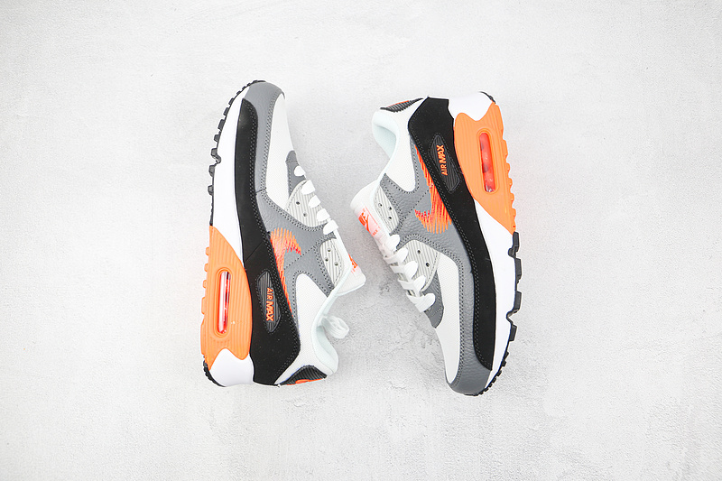 Air Max 90 White/Light Grey/Orange 15