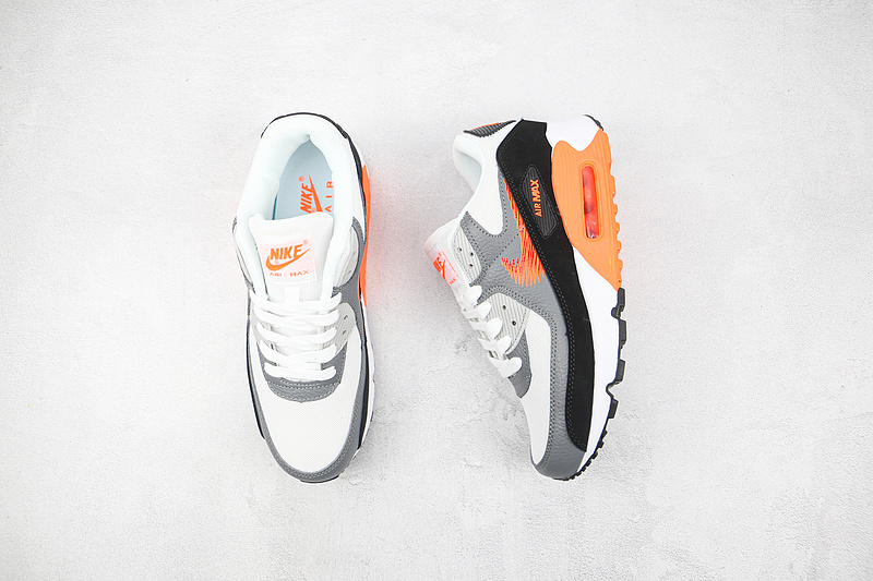 Air Max 90 White/Light Grey/Orange 17