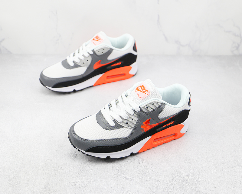 Air Max 90 White/Light Grey/Orange 19