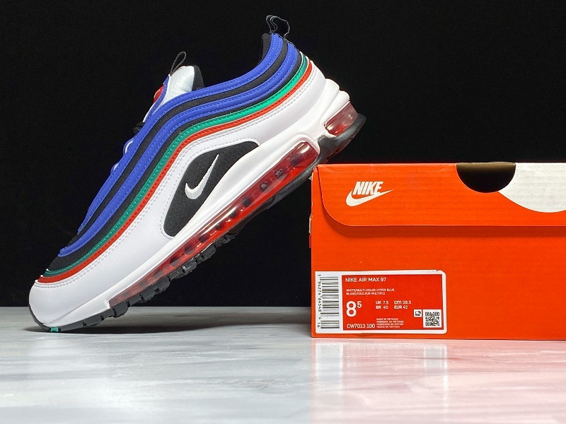 Air Max 97 White/Hyper Blue-Multi-Color 9